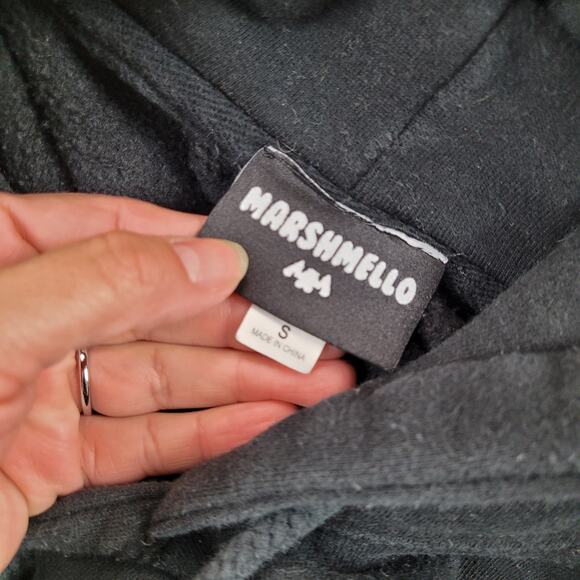 Mellogang Marshmello Hoodie Black Yellow Smiley Face Band Tee Unisex Size M - Picture 5 of 6